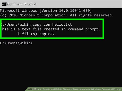 How To Create And Delete Files And Directories From Windows Command