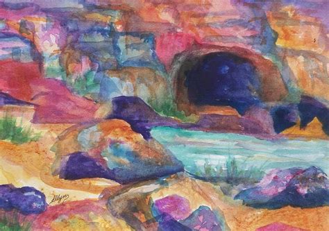 Rainbow Cave Painting By Ellen Levinson