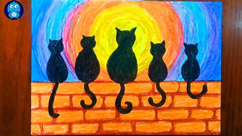 Pastel Boya Çalışması Visual Arts Cat Drawing En Güzel Kedi