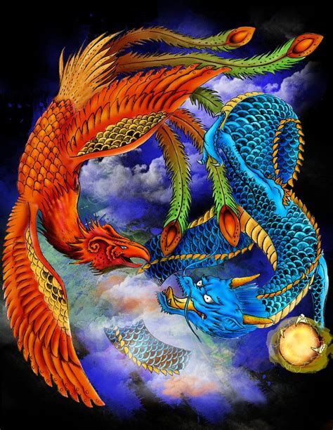 Phoenix Vs Dragon By Jasonwave On Dragon Artwork Dragon