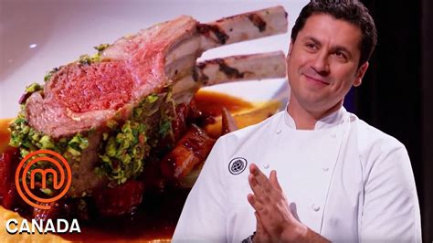 Claudio Aprile Cooks A Lamb Dish Alongside The Chefs