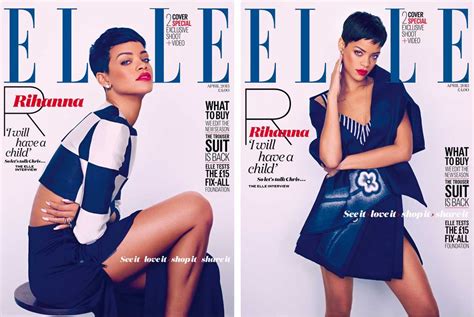 Twenty2 Blog Rihanna On The Cover Of Elle Uk April 2013 Fashion And