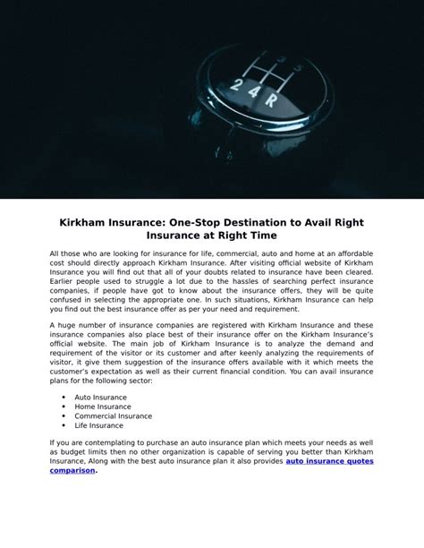 Ppt Kirkham Insurance Powerpoint Presentation Free Download Id8007121