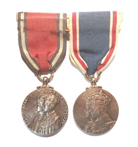 Pair Jubilee Medal 1935 And Coronation Medal 1937 In Tribute