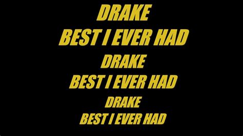 Drake Best I Ever Had Slowed 432hz Youtube