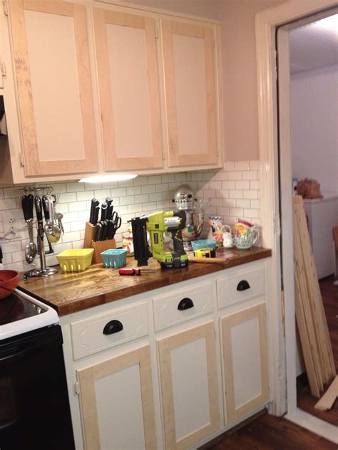 This project can upgrade cabinets for less money than replacements—and a handy homeowner can do diy cabinet refacing project to save a good deal more. DIY shaker style trim - kitchen cabinet refacing project ...