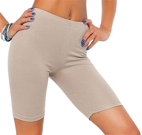 Ladies Plus Size Cycling Shorts Lycra Stretchy Knee Shorts Jersey Hot