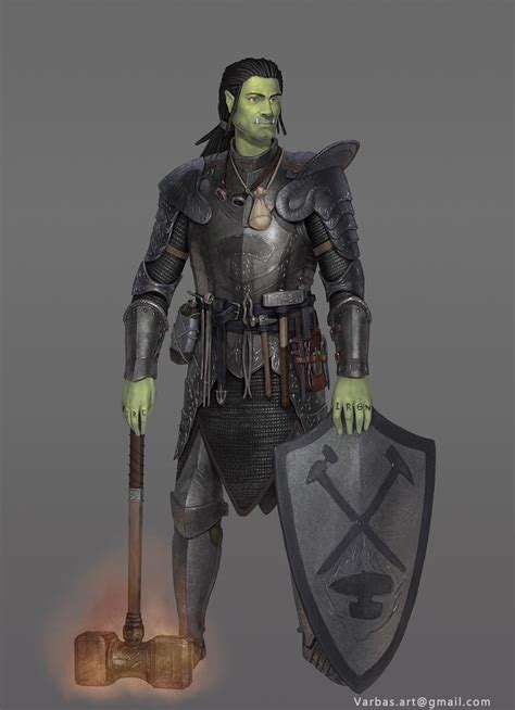 Oc Half Orc Cleric Of The Forge Rdnd