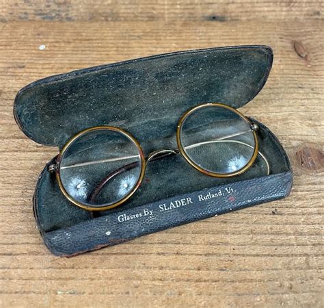 Antique Eyeglasses Victorian Era Glasses Case Inc… Gem