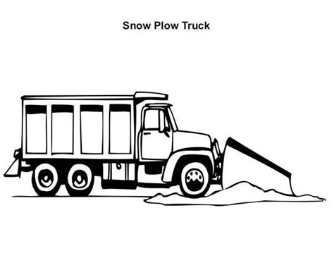 working snow plow truck coloring page kids play color