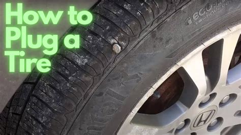 how to plug a tire youtube