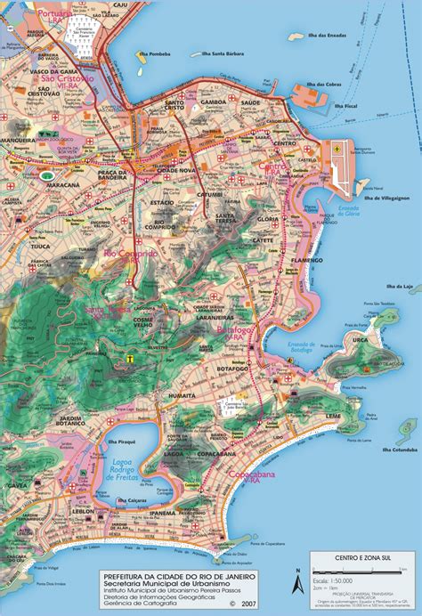 Karte Und Plan Die 33 Bezirke Município Und Stadtteile Von Rio De Janeiro