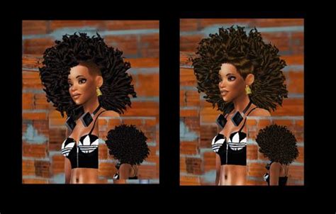 My Sims 4 Custom Content Curled Hairstyles Afro Hairstyles Sims 4