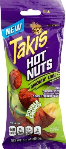 Takis Hot Nuts Smokin Lime Chipotle Peanuts 32 Oz Kroger
