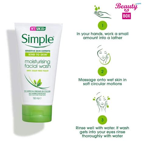 Simple Kind To Skin Moisturising Facial Wash 50 Ml Beauty Box
