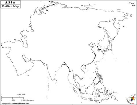 Outline Map Of Asia Asia Map Map Outline Map