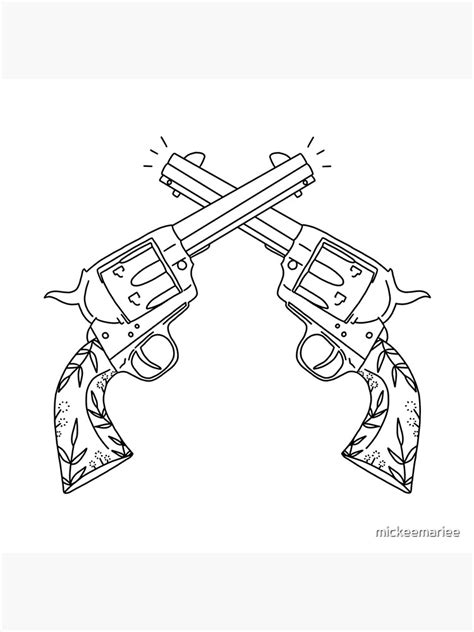 Botanical Revolvers Poster For Sale By Mickeemariee Redbubble