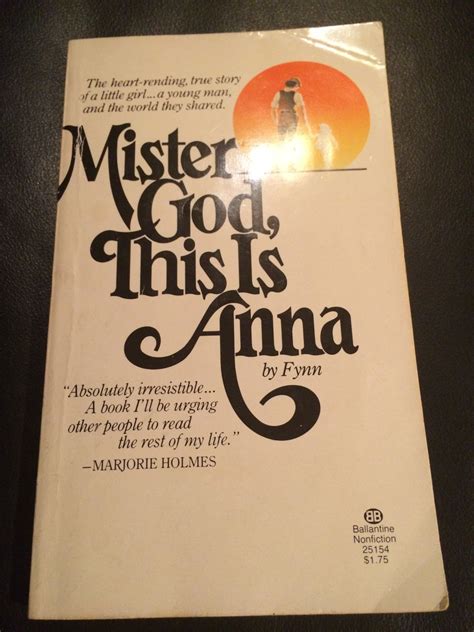 Mr Godthis Is Anna By Fynn 1976 Paperback