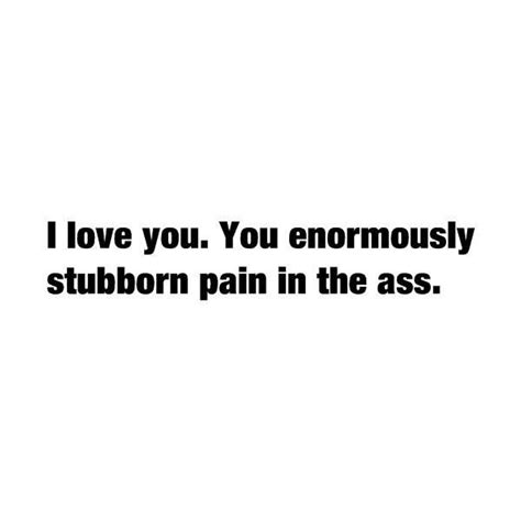 I Love You You Enormously Stubborn Pain In The Ass Quotes To Live By Me Quotes Funny Quotes