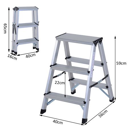 Foldable Aluminum Ladder A Type Multi Functional Folding Step Platform