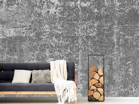 Cement Wallpaper Realistic Design For Walls About Murals