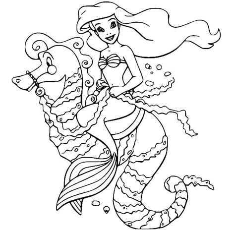 Sirena Básica Ariel para colorear imprimir e dibujar Dibujos