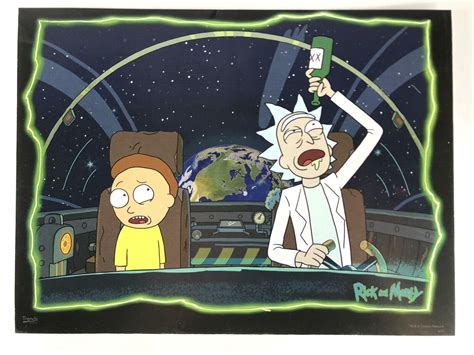 Rick Drinking In His Space Cruiser Rick And Morty Mini Poster 8x11