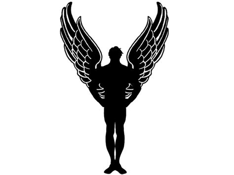 Male Angel Silhouette At Getdrawings Free Download