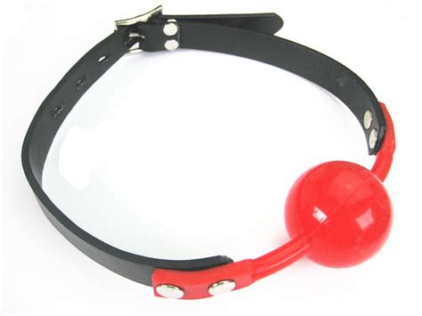Bdsm Toys Female Bondage Gear Mouth Gags 40mm Red Silicone Ball Gag