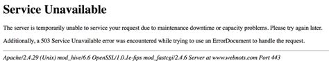 Как исправить ошибку 503 служба недоступна