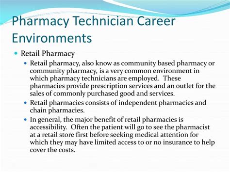 Ppt Pharmacy Technician Career Environments Powerpoint Presentation