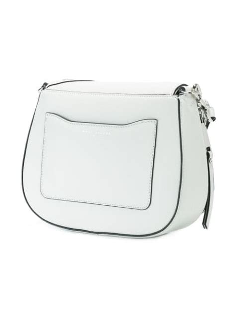 Marc Jacobs Small P Y T Leather Saddle Crossbody Bag Star White