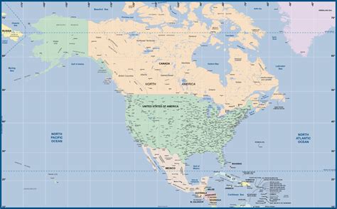 North America Map Digital Vector Creative Force
