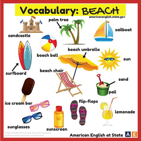 Vocabulary Beach Learning Italian Vocabulary Learn English Kid