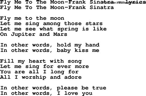 F dm let me see what spring is like on e am a7 jupiter and mars. Love Song Lyrics for:Fly Me To The Moon-Frank Sinatra