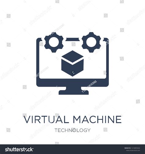 Virtual Machine Icon Trendy Flat Vector Stock Vector Royalty Free