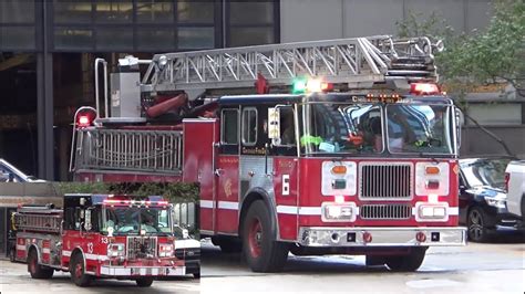 Seagrave Chicago Fire Dept Engine And Truck Spare Responding Youtube