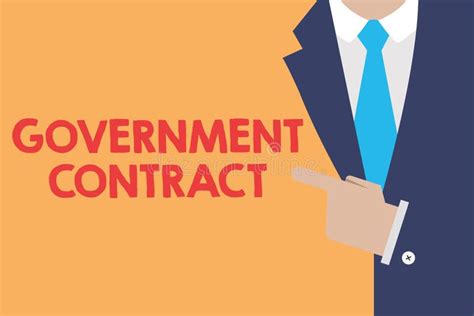 Writing Note Showing Government Contract Business Photo Showcasing