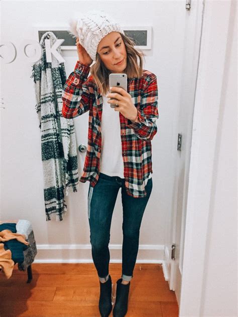 American Eagle Try On Fall And Winter Casual Outfits How To Wear Flannels Winter Outfits