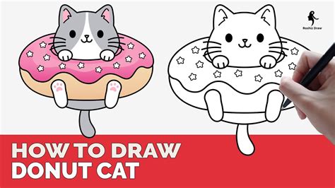 How To Draw A Cute Donut Cat Kawaii Youtube Otosection