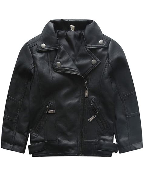 New Toddler Fashion Children Leather Jacket Bay Perfect