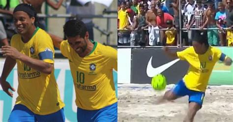 This Beach Soccer Hat Trick By Brazilian Legend Ronaldinho Is So