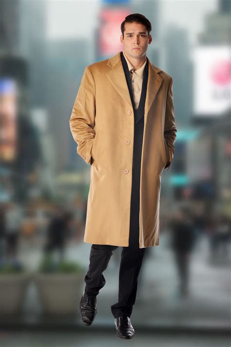 Mens Knee Length Overcoat In Pure Cashmere Cashmere Boutique