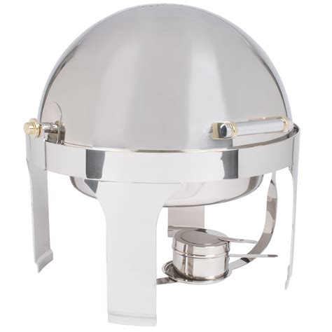 Vollrath 46070 Round Chafer W Roll Top Lid And Chafing Fuel Heat