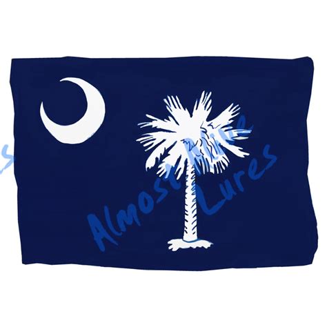South Carolina State Flag Printed Vinyl Decal Stk599 599