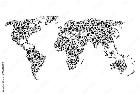 World Map Of Dots Stock Vector Adobe Stock