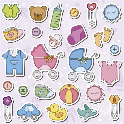 Baby Items Vector Free Download