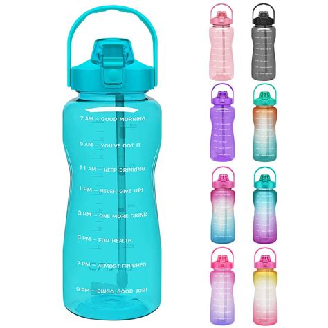 Buy Opard 2 Litre Water Bottle With Time Markings To Drink Half Gallon