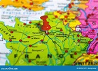 Mappa di Parigi Francia immagine stock. Immagine di geopolitico - 80954149