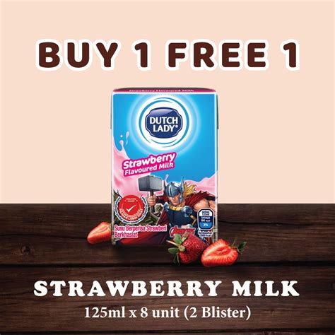 Dutch Lady Marvel Uht Milk Strawberry Flavour Ml Shopee Malaysia